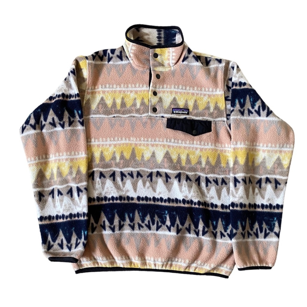 Patagonia synchilla snap-T bandicoot marrow pullover womens size small
